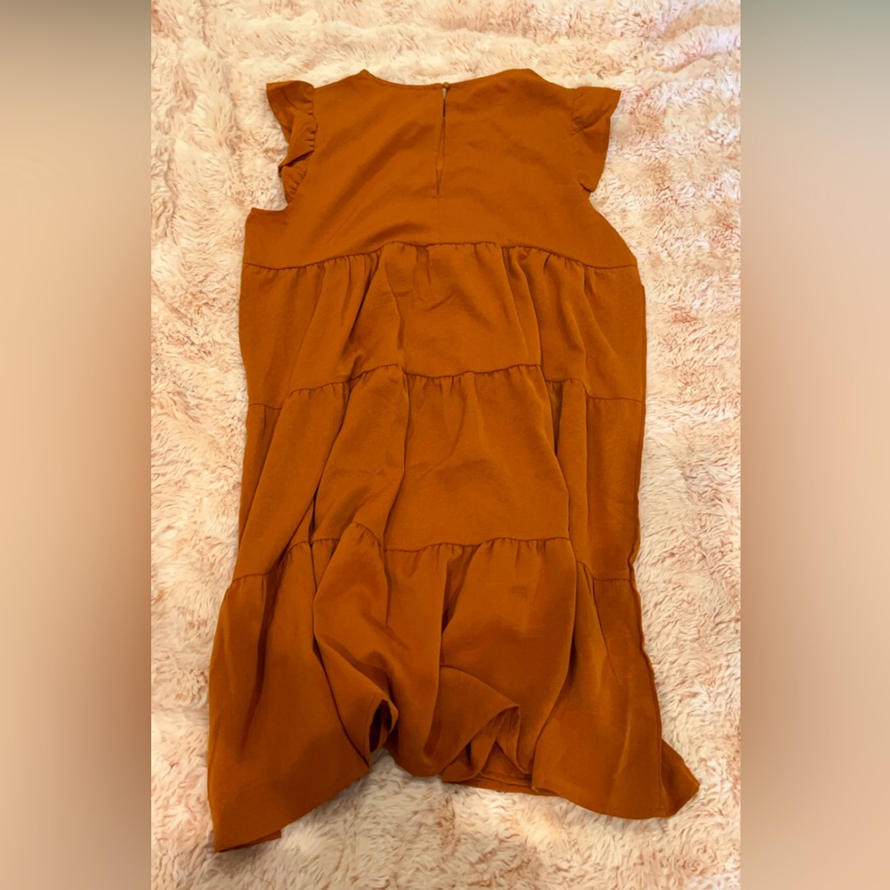 Kirundo Autumn Midi Loose Ruffle Sleeved Dress Size Medium (6)